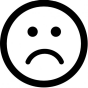 frowny face icon. 