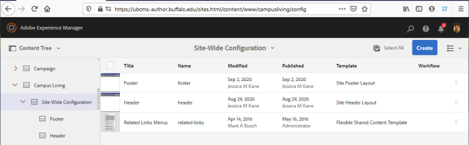 Zoom image: Site-Wide Configuration folder 