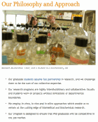 Zoom image: student and faculty in a biochemistry lab